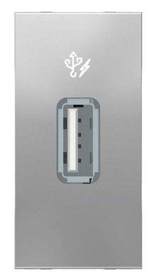 USB розетка 1М алюминий Unica New Schneider Electric