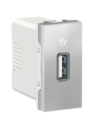 USB розетка 1М алюминий Unica New Schneider Electric