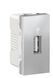 Розетка USB для передачи данных 1М алюминий Unica New Schneider Electric