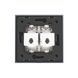 Розетка компьютерная двойная RJ-45 Livolo серый стекло (VL-C792C-15)