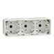 Трехместный бокс наружный монтаж IP55, белый Mureva Styl MUR39913