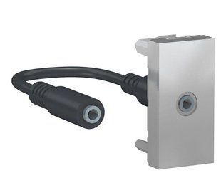 Аудио розетка Mini jack 1М алюминий Unica New Schneider Electric