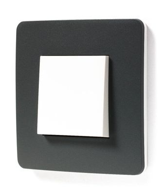 Однопостовая рамка Unica New Studio Color NU280221 дымчато-серый/белый
