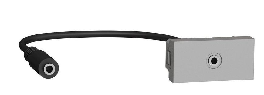 Аудио розетка Mini jack 1М алюминий Unica New Schneider Electric