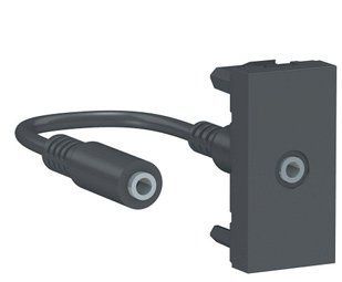 Аудио розетка Mini jack 1М антрацит Unica New Schneider Electric
