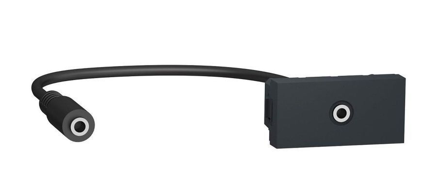 Аудио розетка Mini jack 1М антрацит Unica New Schneider Electric