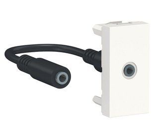 Аудио розетка Mini jack 1М белая Unica New Schneider Electric
