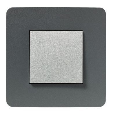 Однопостовая рамка Unica New Studio Color NU280222 дымчато-серый/антрацит