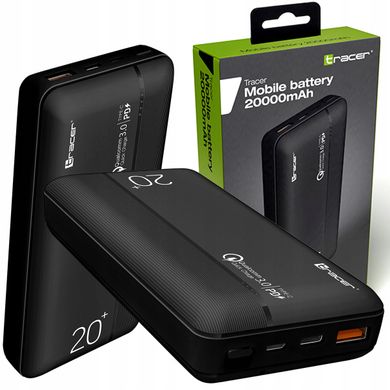 PowerBank Tracer 20 000 mAh 20W (Quick Charge 3.0, Type C), батарея