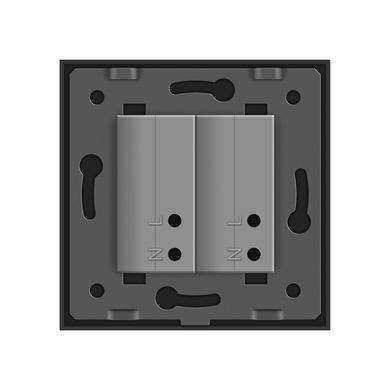 Розетка подвійна USB з блоком живлення Livolo чорний скло (VL-C792U-12)
