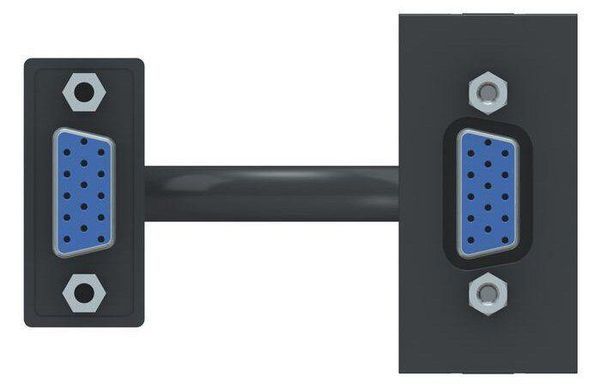 Розетка HD15 female VGA 1М антрацит Unica New Schneider Electric