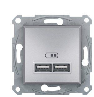 Розетка USB 2,1A Asfora (алюминий) EPH2700261