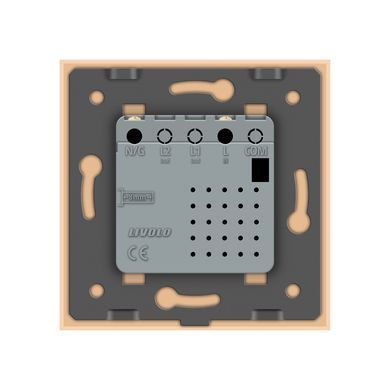 Розетка USB-A и USB-C 36W Livolo золотой стекло (VL-C7FCUA18W.UC18W-2AP)