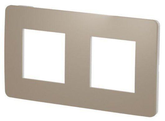 Двухпостовая рамка Unica New Studio Color NU280426 песочный/белый