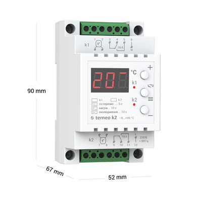 Терморегулятор terneo k2 для охлаждения и вентиляции