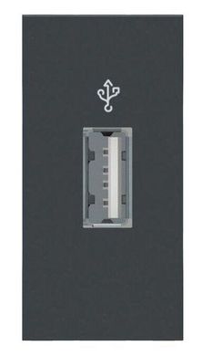 Розетка USB для передачи данных 1М антрацит Unica New Schneider Electric