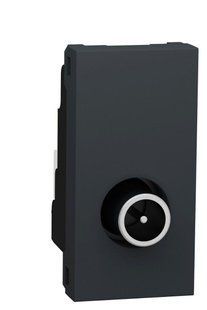 Одинарная TV розетка 1М антрацит Unica New Schneider Electric