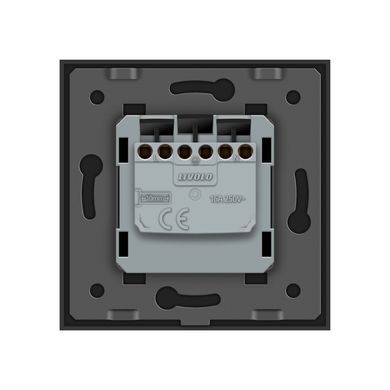 Розетка с самозажимными клеммами Livolo черный стекло (VL-C7FCTC16A-2BPS01)