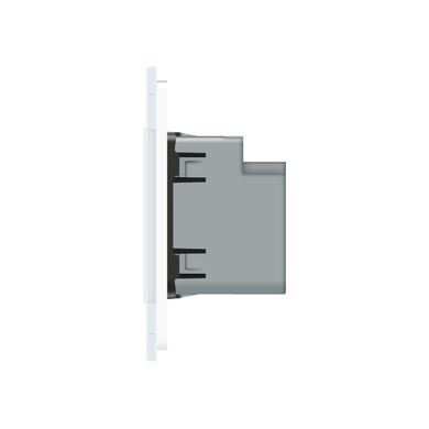 Розетка USB type C с блоком питания 45W Livolo белый (VL-C7-FCUC-2WP)