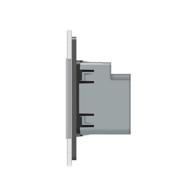 Розетка USB type C с блоком питания 45W Livolo серый (VL-C7-FCUC-2IP)