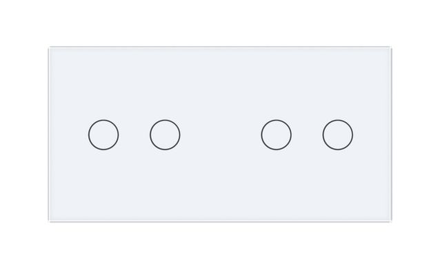 Сенсорный выключатель Livolo 4 канала (2-2) белый стекло (VL-C702/C702-11)