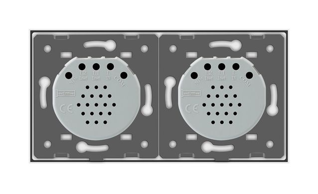 Сенсорный выключатель Livolo 4 канала (2-2) белый стекло (VL-C702/C702-11)