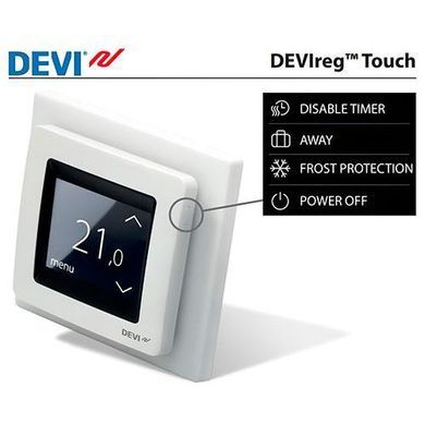 Терморегулятор DEVIreg Touch, колір білий
