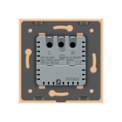 Електрична розетка з портом USB-C Livolo золото (VL-C7CTF16A.UC18W-2AP)