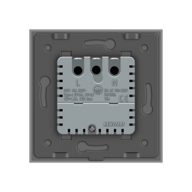 Электрическая розетка с портом USB-C Livolo серый (VL-C7CTF16A.UC18W-2IP)