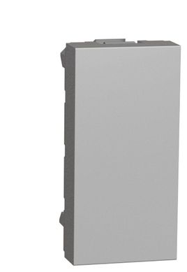 Заглушка для розетки 1М алюминий Unica New Schneider Electric