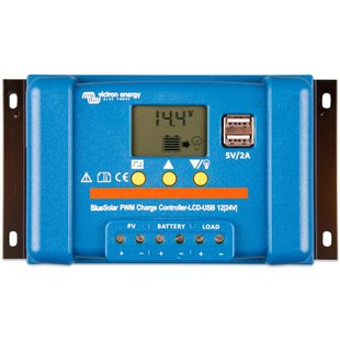 Victron Energy BlueSolar PWM-LCD&USB 12/24V-30A (30A, 12/24В) Контролер заряду