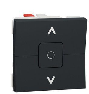 Двухклавишный выключатель для жалюзи 6А 2М антрацит Unica New Schneider Electric