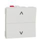 Двухклавишный выключатель для жалюзи схема 4 6А 2М белый Unica New Schneider Electric
