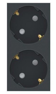 Двойная розетка 45 антрацит Unica New Schneider Electric