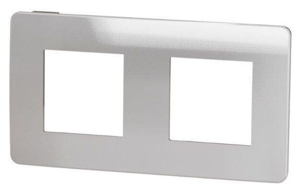 Двухпостовая рамка Unica New Studio Metal NU280456 хром/антрацит