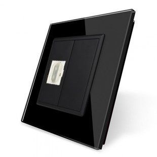 Розетка HDMI Livolo чорний скло (VL-C791HD-12)