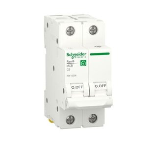 Автоматичний вимикач 2P, 6 A, C, 6kA Schneider Electric, Resi9