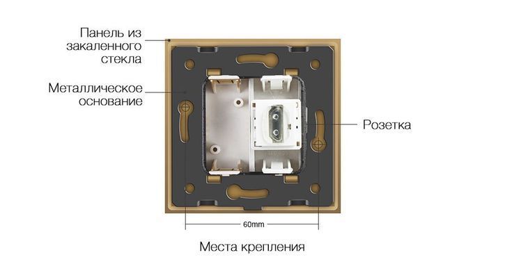 Розетка HDMI Livolo серый стекло (VL-C791HD-15)
