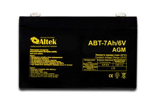 Акумулятор ALTEK ABT 7Ah 6V AGM