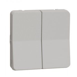 Механизм двухклавишного переключателя IP55, белый, Mureva Styl MUR39022