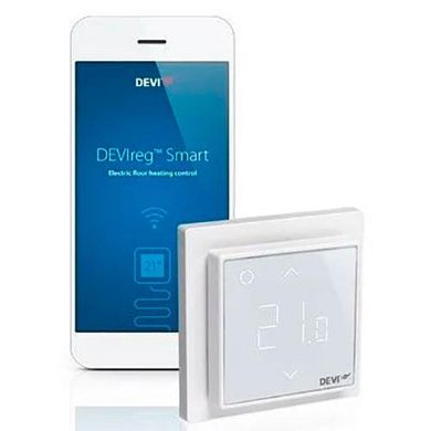 Терморегулятор DEVIreg™ Smart Pure White Wi-Fi, білий