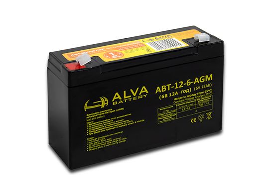 Акумулятор свинцевий AGM АВТ-12-6-AGM (6V12AH)