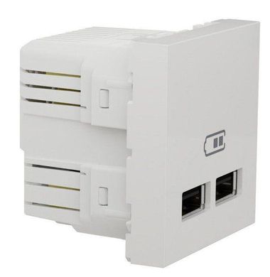 Двойная USB розетка 2.1А 2М белая Unica New Schneider Electric