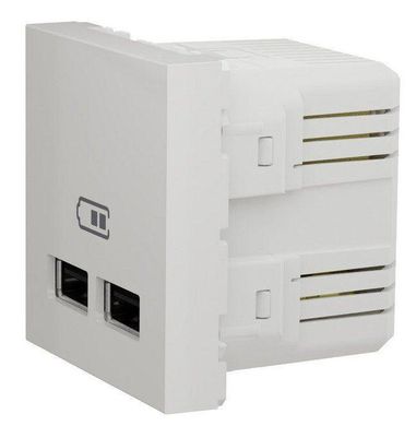 Двойная USB розетка 2.1А 2М белая Unica New Schneider Electric