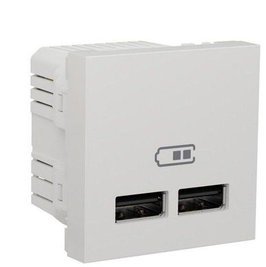 Двойная USB розетка 2.1А 2М белая Unica New Schneider Electric