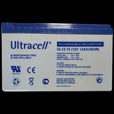 Ultracell UCG 12-12 AGM 12V 12 Ah Акумуляторна батарея